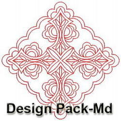 Antique Redwork Quilts 2(Md) machine embroidery designs