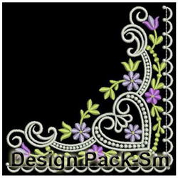 Floral Corner Embellishments 1(Sm) machine embroidery designs