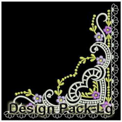 Floral Corner Embellishments 1(Lg) machine embroidery designs