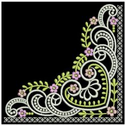 Floral Corner Embellishments 1 03(Md) machine embroidery designs