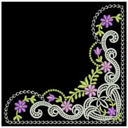 Floral Corner Embellishments 1 04(Md) machine embroidery designs