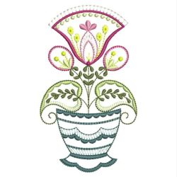 Jacobean Flower Pots 03(Md) machine embroidery designs