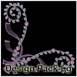 Floral Corner Embellishments 2(Lg) machine embroidery designs