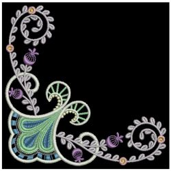 Floral Corner Embellishments 2 04(Lg) machine embroidery designs
