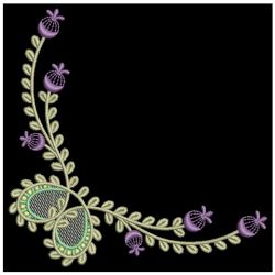 Floral Corner Embellishments 2 05(Lg) machine embroidery designs