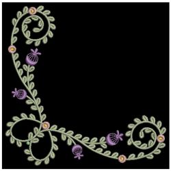 Floral Corner Embellishments 2 06(Lg) machine embroidery designs