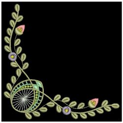 Floral Corner Embellishments 2 08(Lg) machine embroidery designs