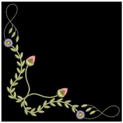 Floral Corner Embellishments 2 10(Lg) machine embroidery designs