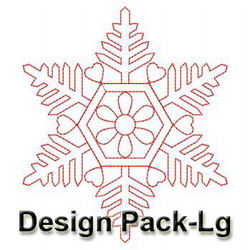 Snowflake Redwork Quilts(Lg) machine embroidery designs