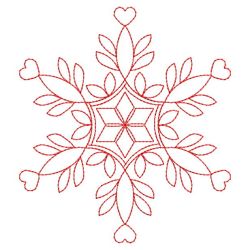 Snowflake Redwork Quilts 01(Md) machine embroidery designs