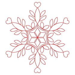 Snowflake Redwork Quilts 01(Md)
