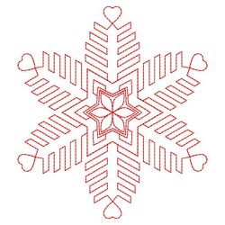 Snowflake Redwork Quilts 02(Md) machine embroidery designs