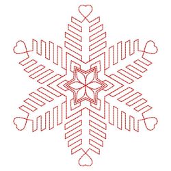 Snowflake Redwork Quilts 02(Md)