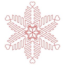 Snowflake Redwork Quilts 02(Sm)