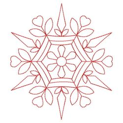 Snowflake Redwork Quilts 03(Sm) machine embroidery designs