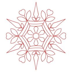 Snowflake Redwork Quilts 03(Md) machine embroidery designs