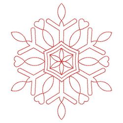 Snowflake Redwork Quilts 04(Md)