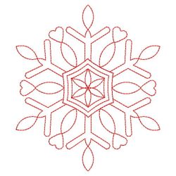 Snowflake Redwork Quilts 04(Sm)