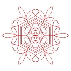 Snowflake Redwork Quilts 05(Md)