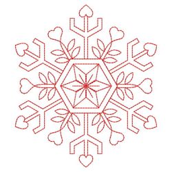 Snowflake Redwork Quilts 07(Lg)