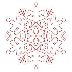 Snowflake Redwork Quilts 08(Md)