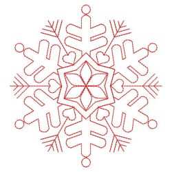 Snowflake Redwork Quilts 08(Md)