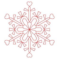 Snowflake Redwork Quilts 10(Sm)