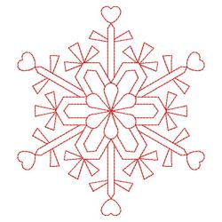Snowflake Redwork Quilts 10(Md)