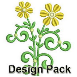 Simple Decorative Flowers machine embroidery designs
