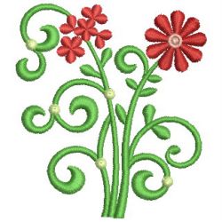 Simple Decorative Flowers 02 machine embroidery designs