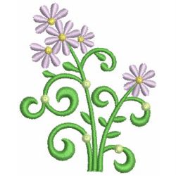 Simple Decorative Flowers 04 machine embroidery designs