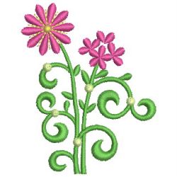 Simple Decorative Flowers 08 machine embroidery designs