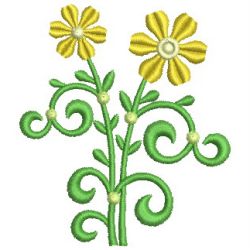 Simple Decorative Flowers 09 machine embroidery designs