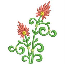 Simple Decorative Flowers 10 machine embroidery designs