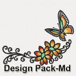 Artistic Dancing Butterflies(Md) machine embroidery designs