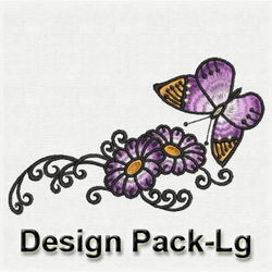 Artistic Dancing Butterflies(Lg) machine embroidery designs