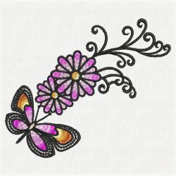 Artistic Dancing Butterflies 02(Md) machine embroidery designs