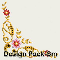 Golden Cutwork Corners(Sm) machine embroidery designs