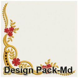 Golden Cutwork Corners(Md) machine embroidery designs