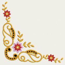 Golden Cutwork Corners 02(Sm) machine embroidery designs