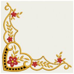 Golden Cutwork Corners 07(Lg) machine embroidery designs