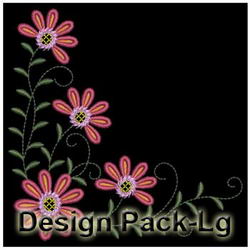 Amazing Flower Corners(Lg) machine embroidery designs
