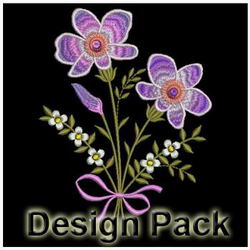 Elegant Flowers 10 machine embroidery designs