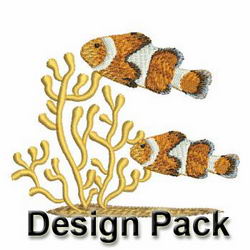 Tropical Fishes machine embroidery designs