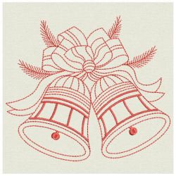 Christmas Bell Redworks 01(Lg) machine embroidery designs