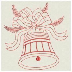 Christmas Bell Redworks 03(Lg) machine embroidery designs