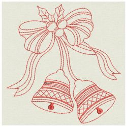 Christmas Bell Redworks 05(Lg) machine embroidery designs