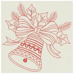 Christmas Bell Redworks 07(Lg) machine embroidery designs