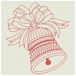 Christmas Bell Redworks 08(Md) machine embroidery designs