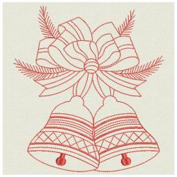 Christmas Bell Redworks 09(Lg) machine embroidery designs